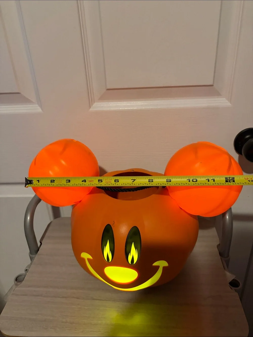 Disney Halloween Mickey Pumpkin Light-Up Treat Bucket